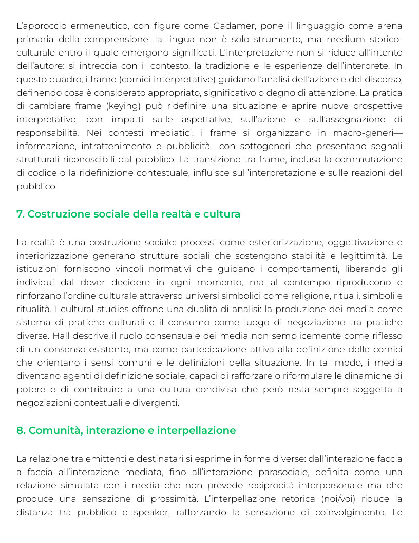 Riassunto di Teorie e tecniche della comunicazione di massa