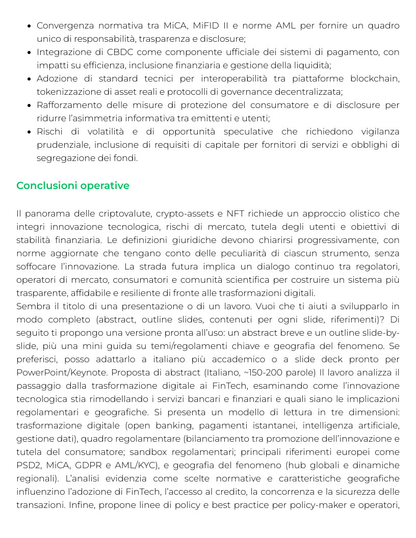Riassunto di Tecnologia BLOCKCHAIN e diritto del FINTECH