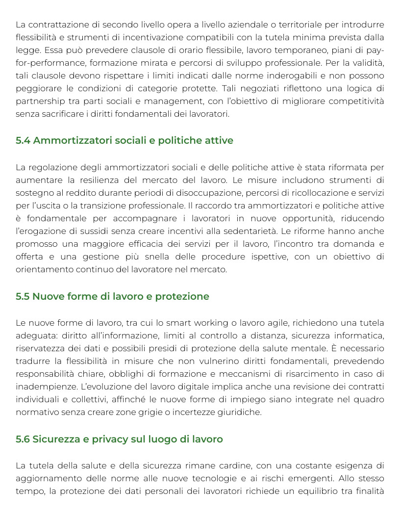 Riassunto di Diritto del lavoro e della sicurezza sul lavoro