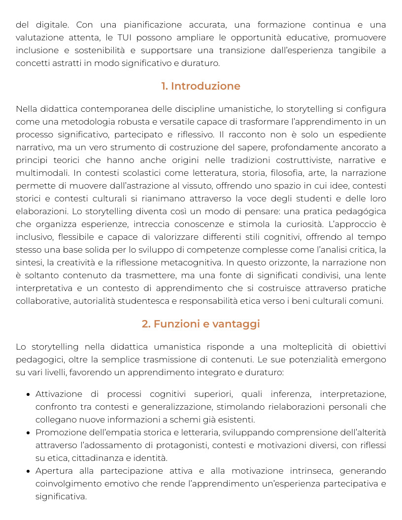 Riassunto di Didattica delle discipline umanistiche