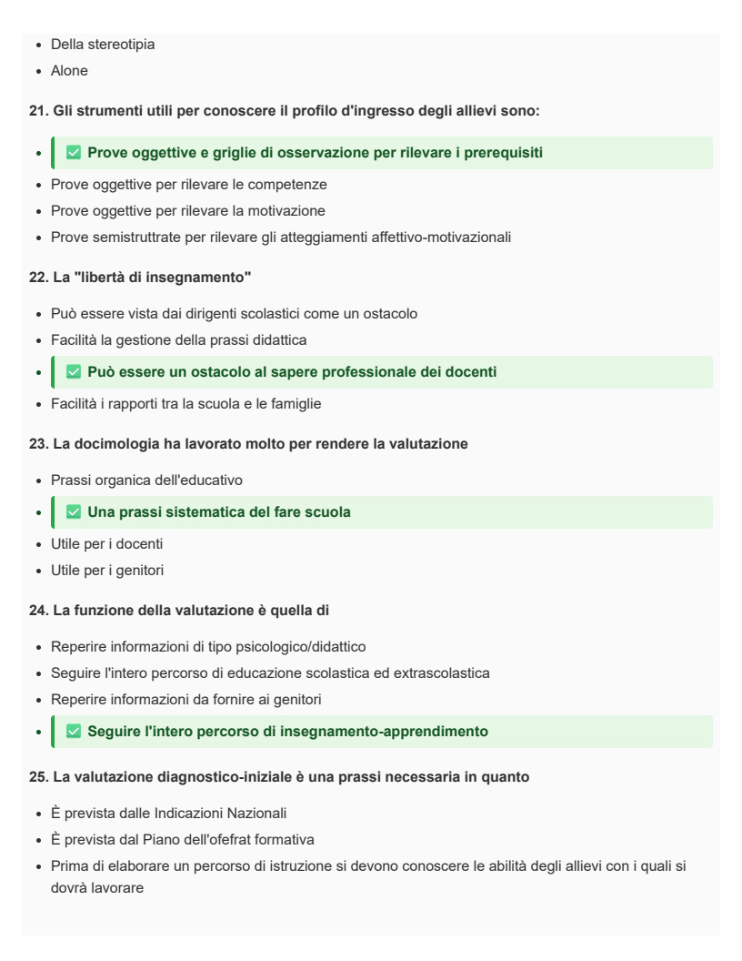 Docimologia - SINGOLO 9 CFU