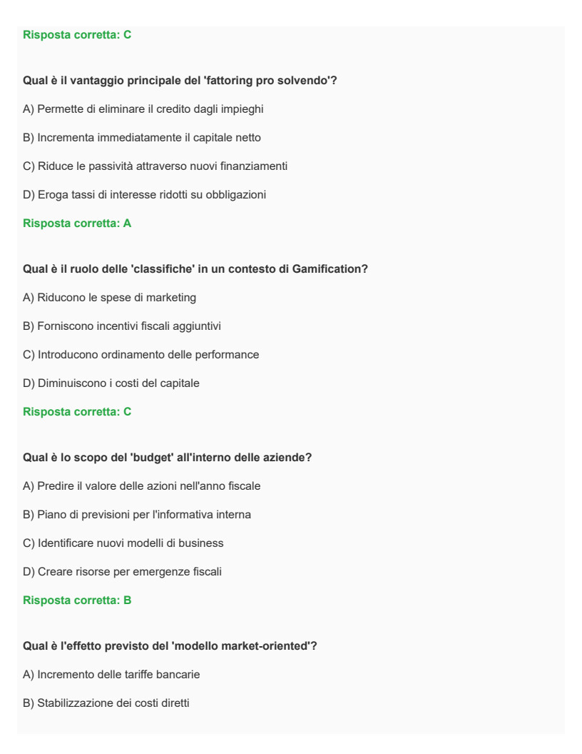 Valutazione economica dei prodotti e dei progetti