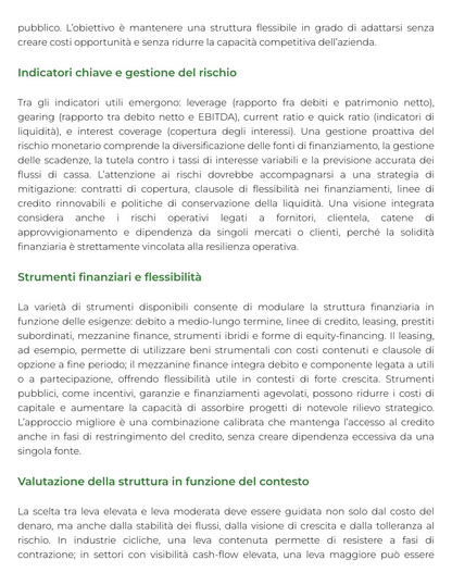 Riassunto di Finanza aziendale per l'investigazione