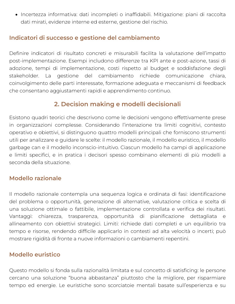 Riassunto di Organizzazione e sviluppo delle risorse umane