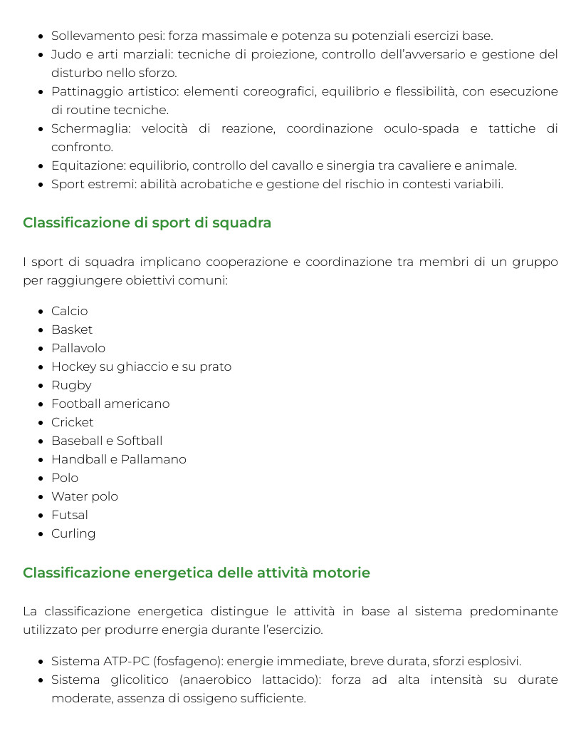 Riassunto di Metodi ed organizzazione di attivitˆ ludico-sportive